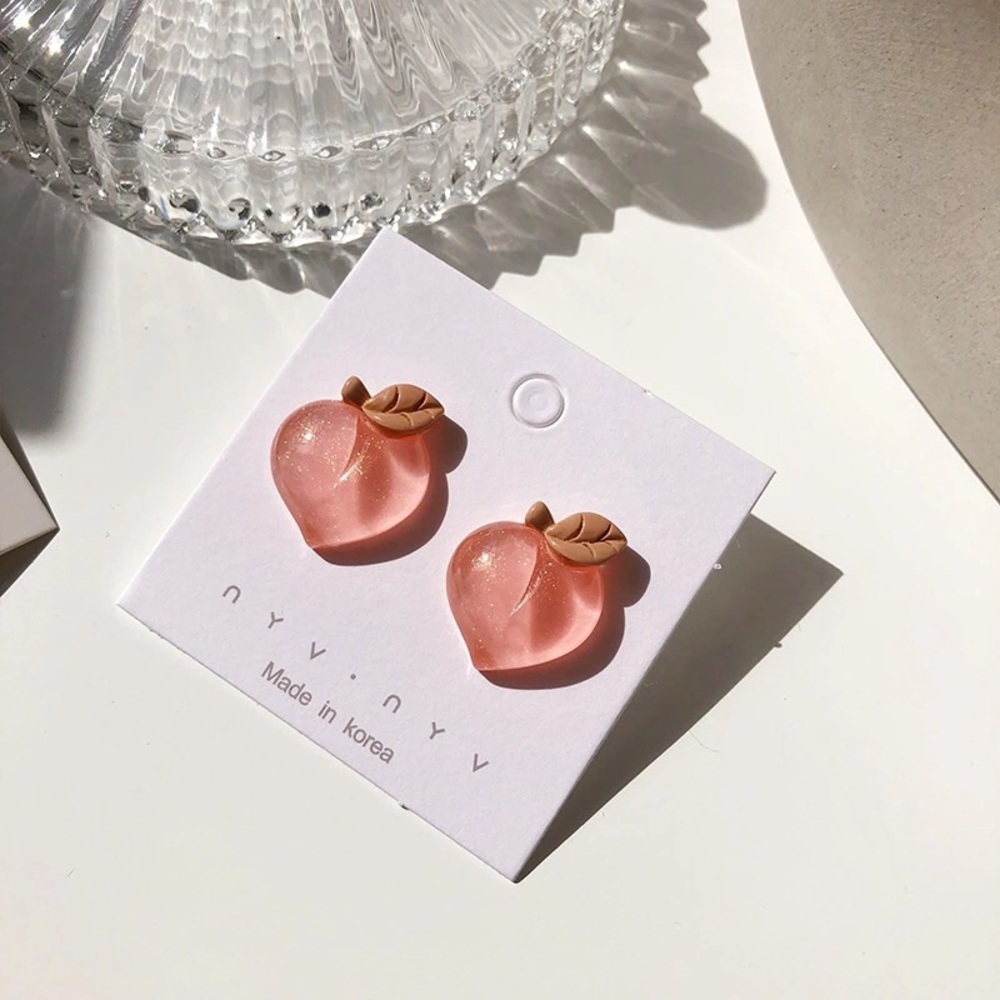 3/$15🔥Peachy peach silver post earrings
